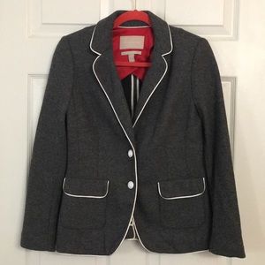 Banana Republic- Heather Gray/White Blazer